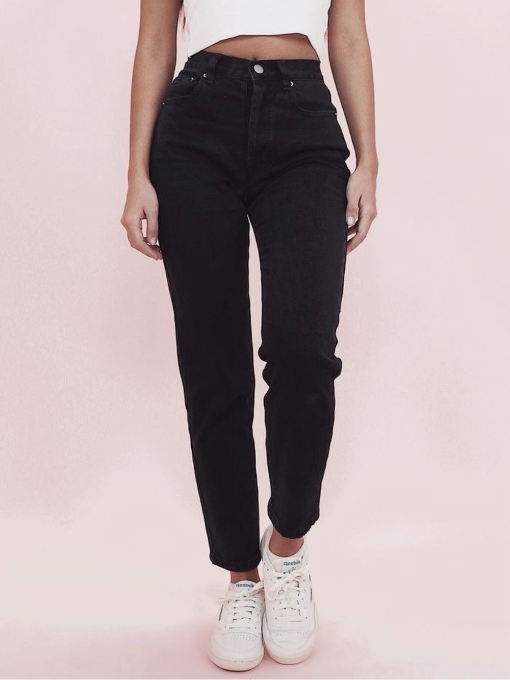 Cry Baby | Black Hugging Mom Jeans | 25P